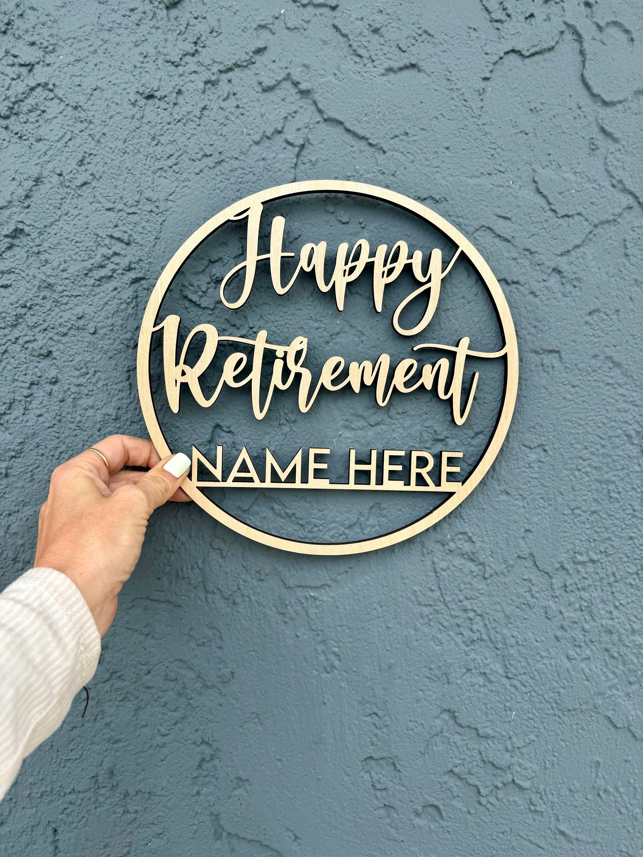 2250x3000 Personalized Retirement Wood Sign, Custom Party Decor
