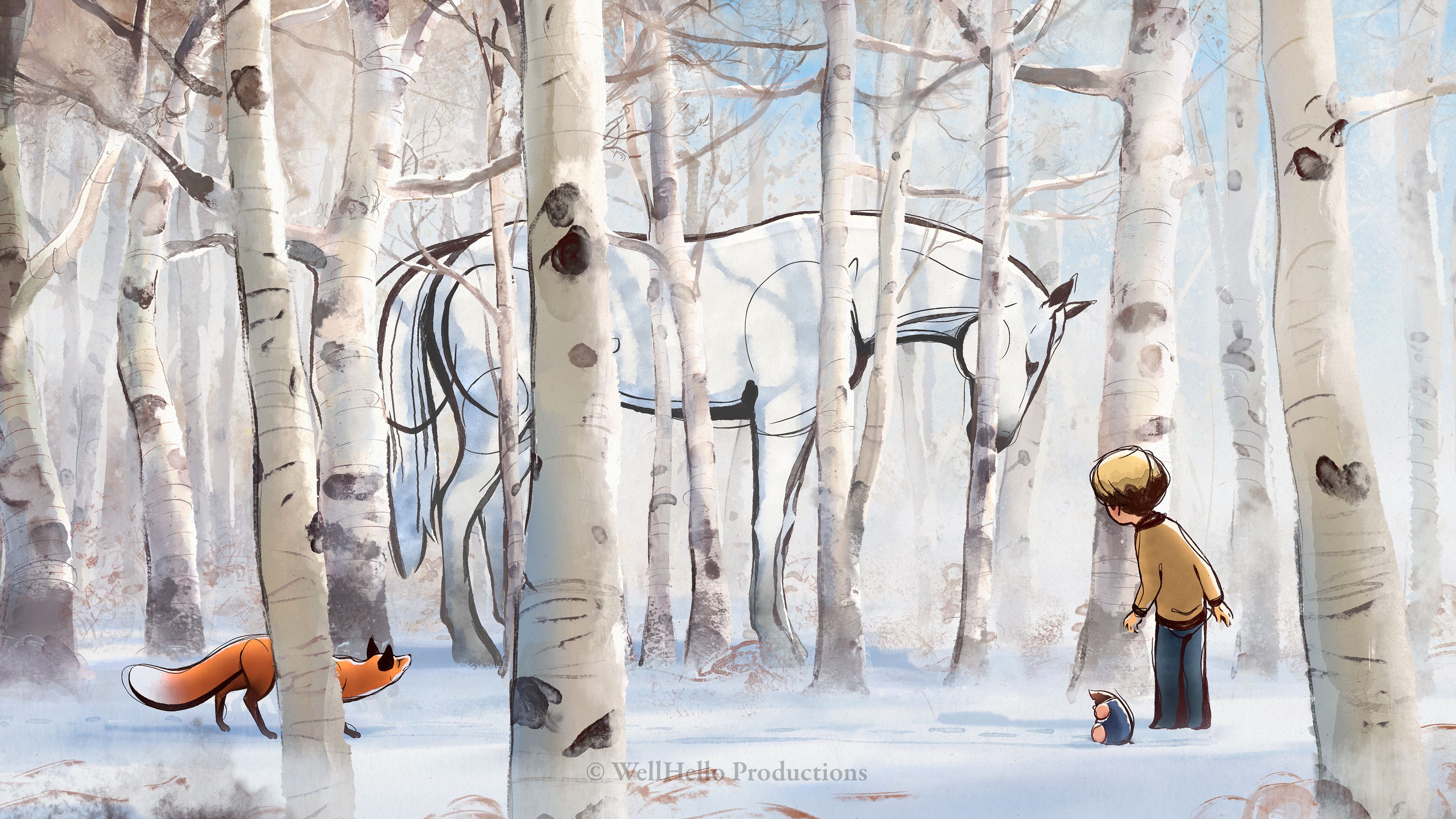 3840x2160 Mike McCain Art Boy, the Mole, the Fox and the Horse (2022)