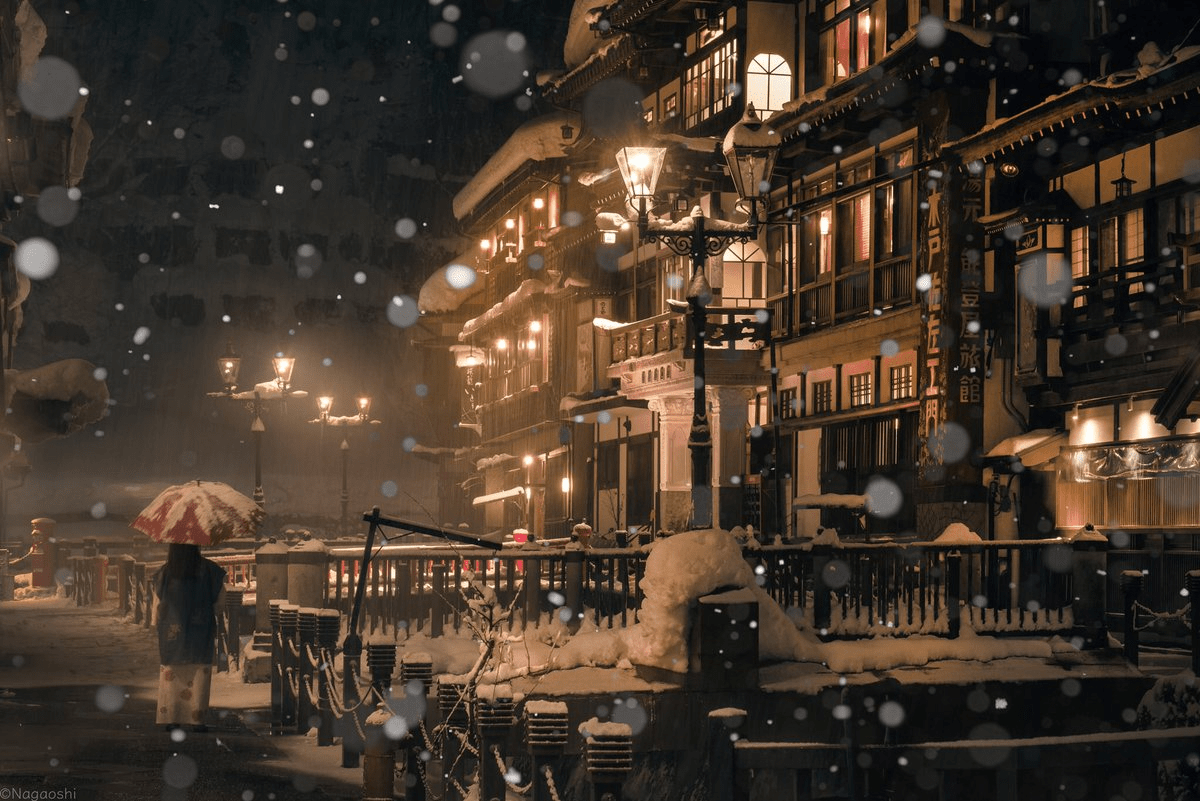 1200x801 Breathtaking photo of one of Japan's most beautiful hot springs have us ready to brave the snow. SoraNews24 —Japan News—