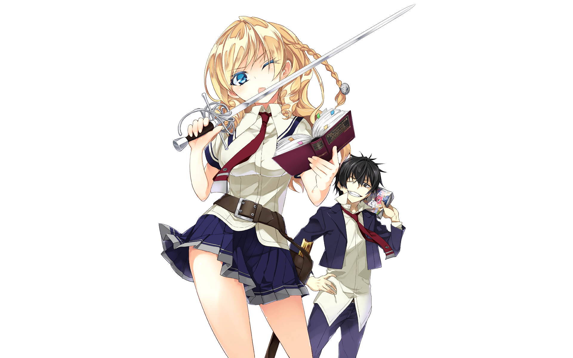 1920x1200 Busou Shoujo Machiavellianism HD Wallpaper: Fudou Nomura & Mary Kikakujoux1200