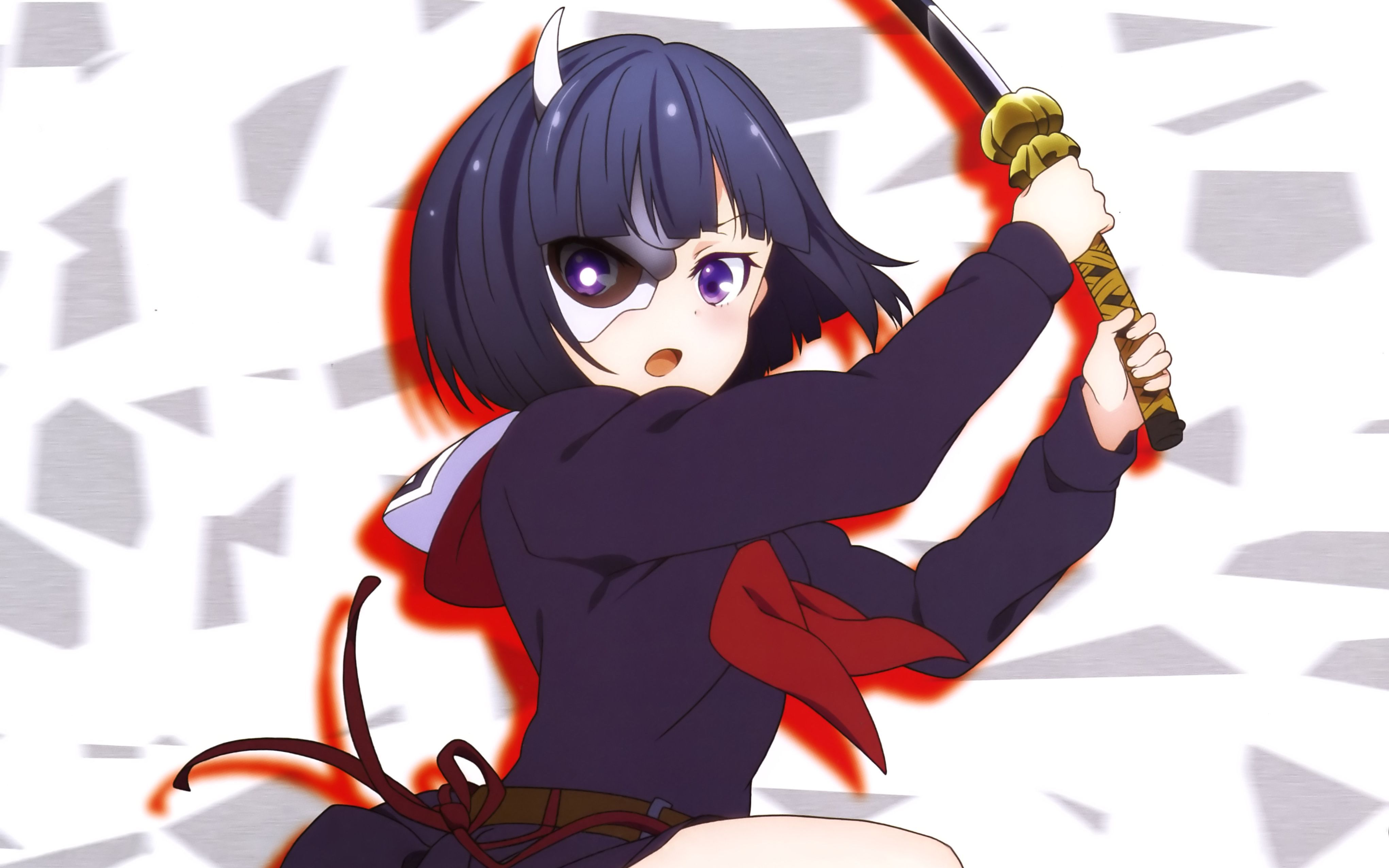 4083x2552 Anime Busou Shoujo Onigawara Rin Wallpaper