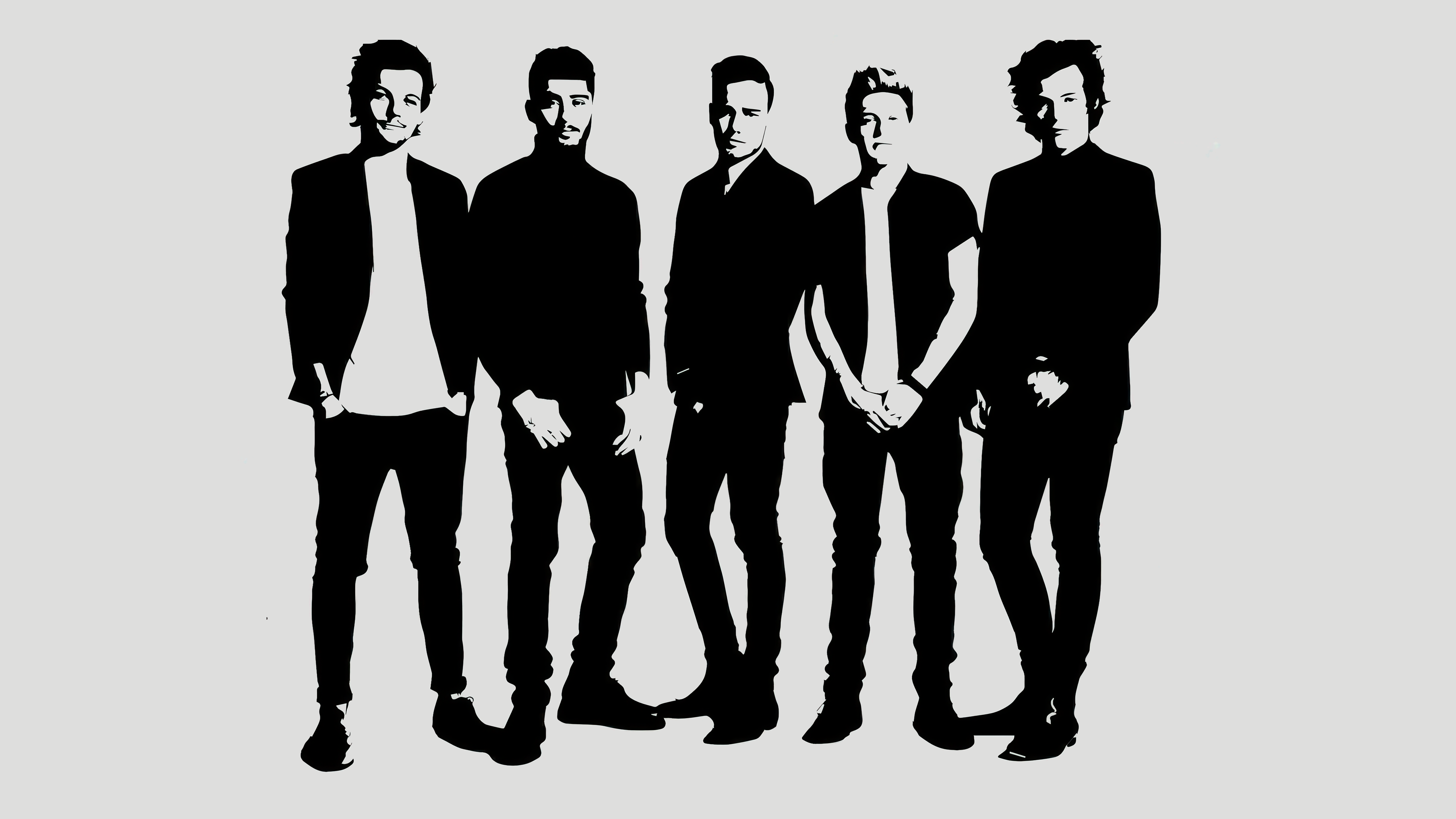 5120x2880 One Direction Wallpaper 4K, Minimalist, Boy band, Pop band