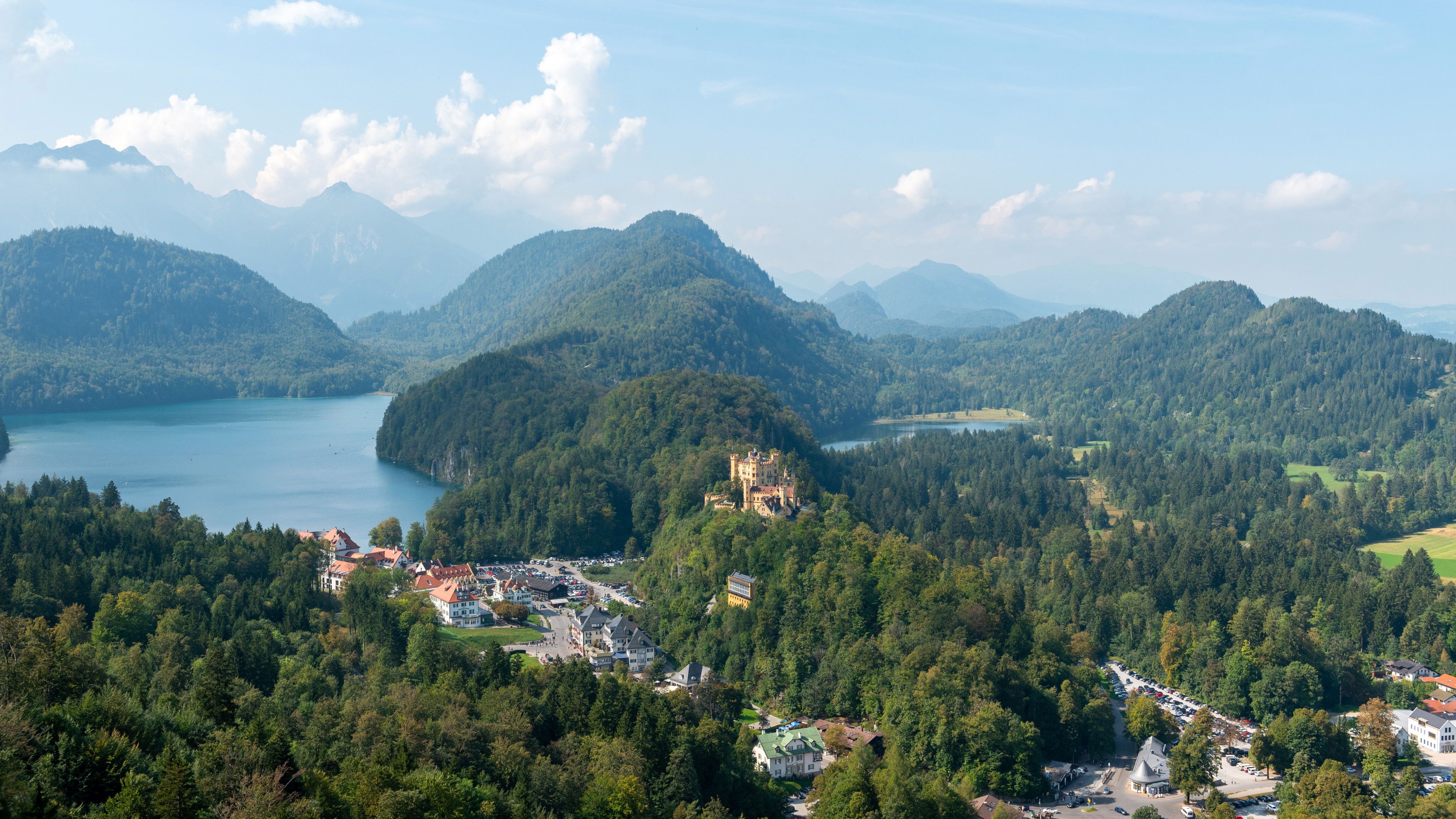 3840x2160 Panoramic view of Schwangau / Fuessen