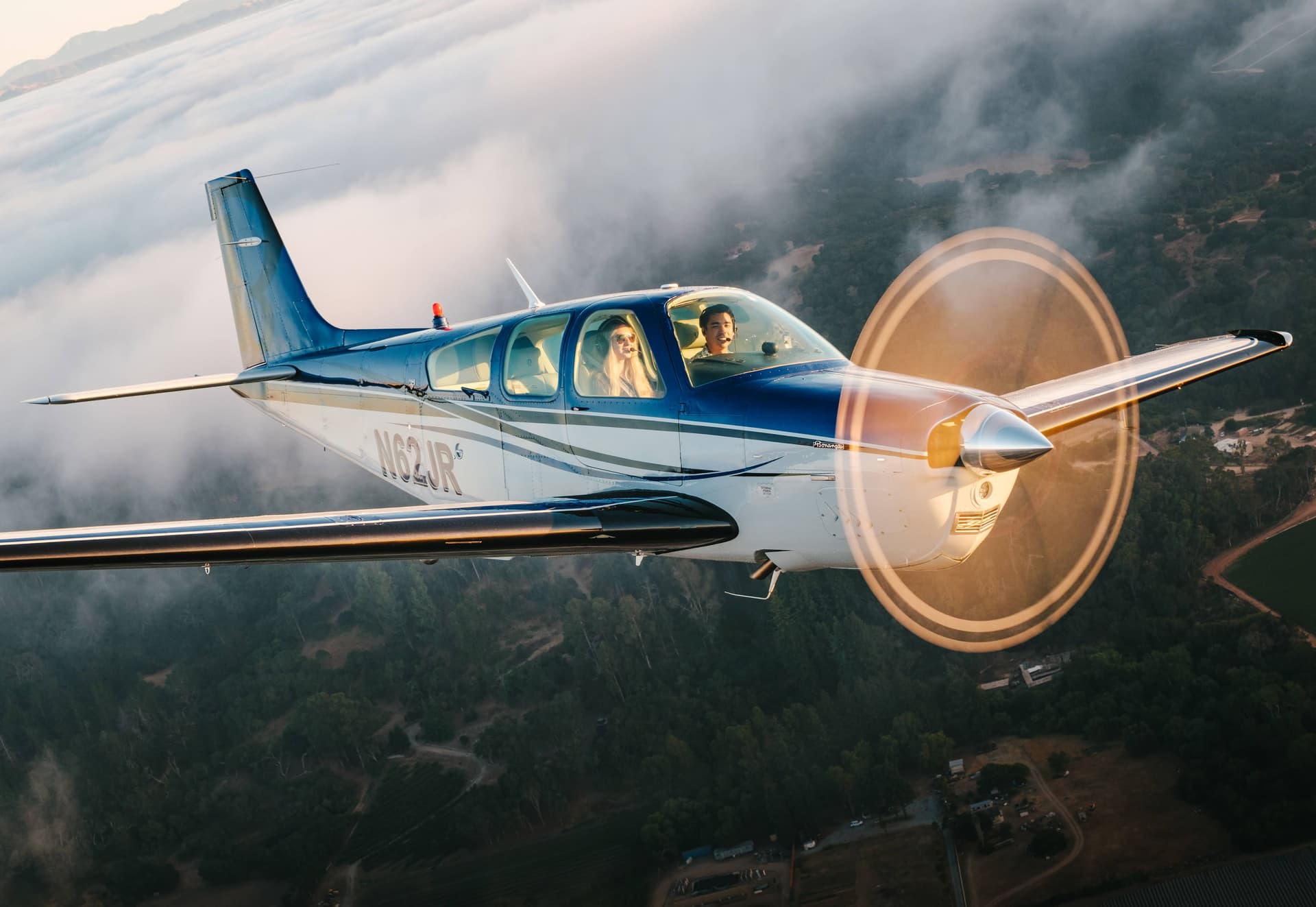 1920x1323 Bonanza Air to Air over California Coast Flight Community