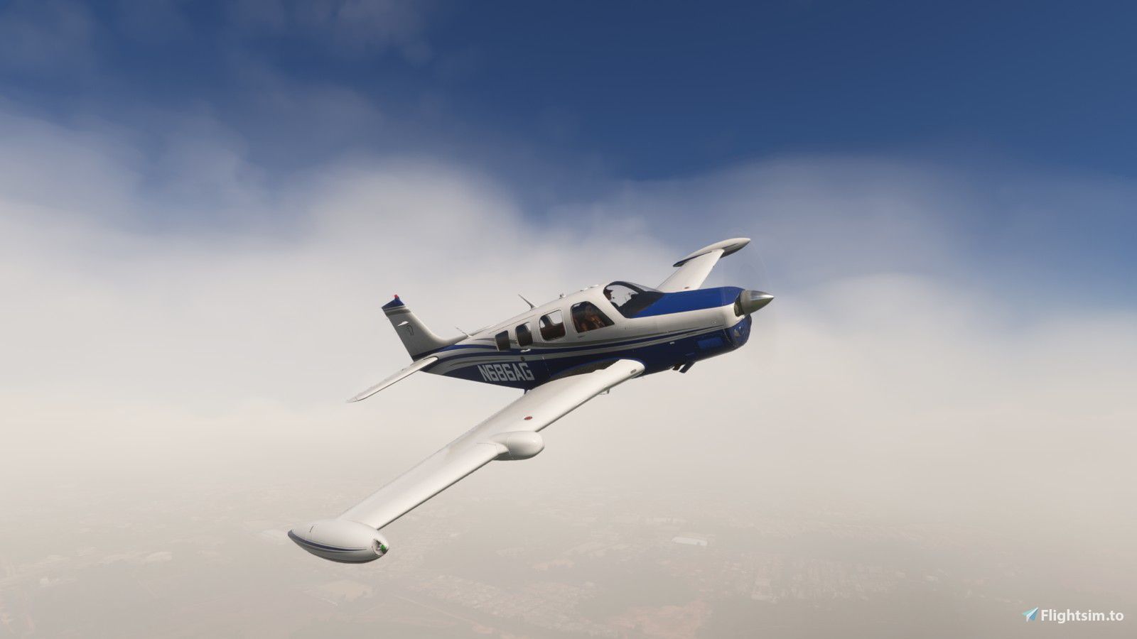 1600x900 Black Square Bonanza Professional A36TC N686AG Liveries for MSFS