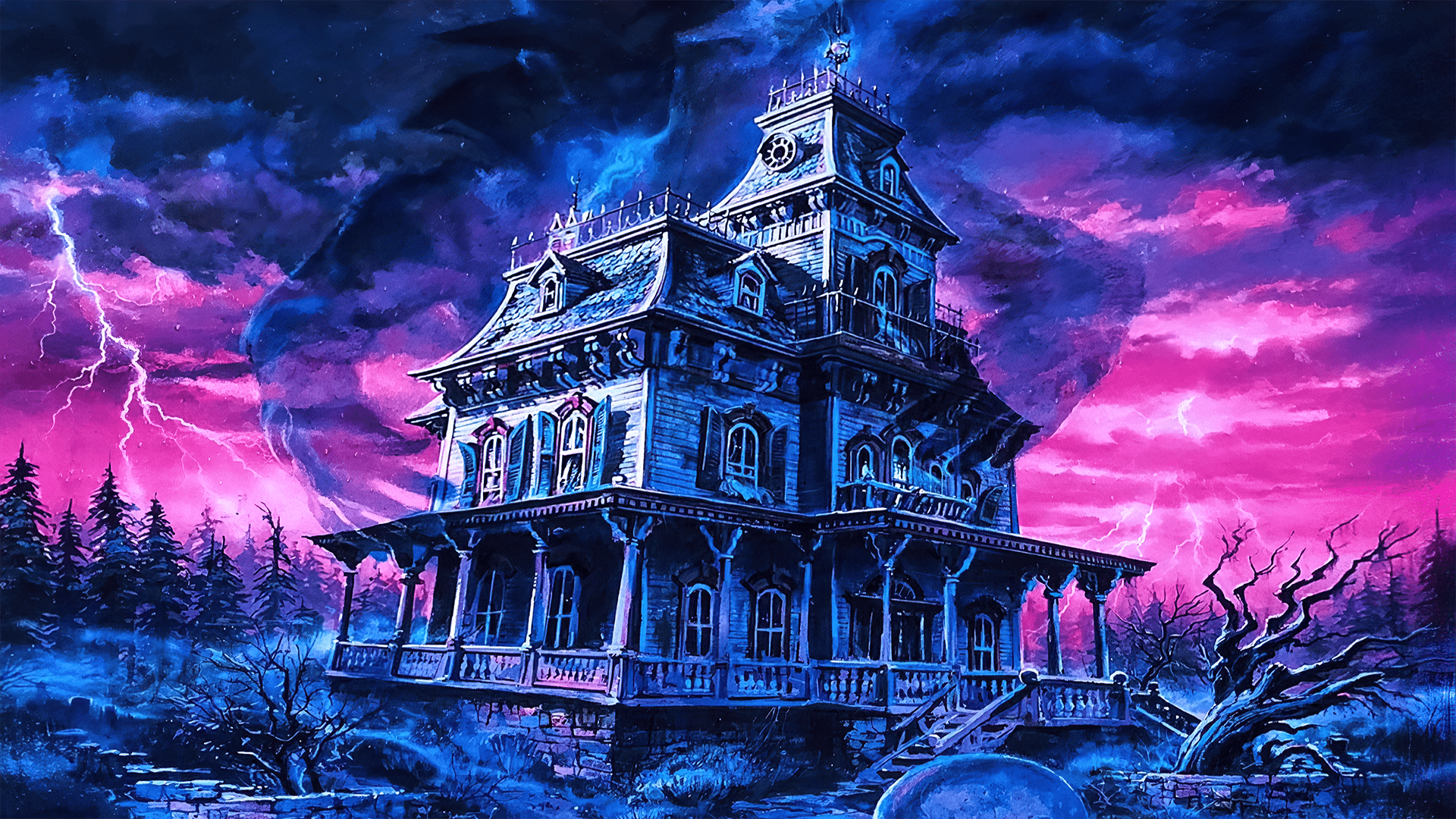 1920x1080 Phantom Manor Frontierland by Dan Goozee [1920x1080]