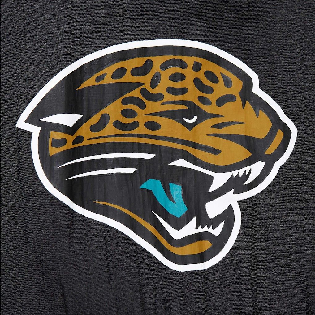 1018x1018 Men's Mitchell & Ness Black Jacksonville Jaguars Team OG 2.0 Anorak Vintage Logo Quarter Zip Windbreaker