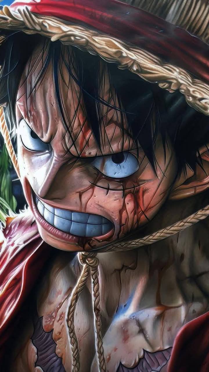 720x1280 Realistic luffy fanart. Luffy portrait, One piece wallpaper iphone, Onepiece