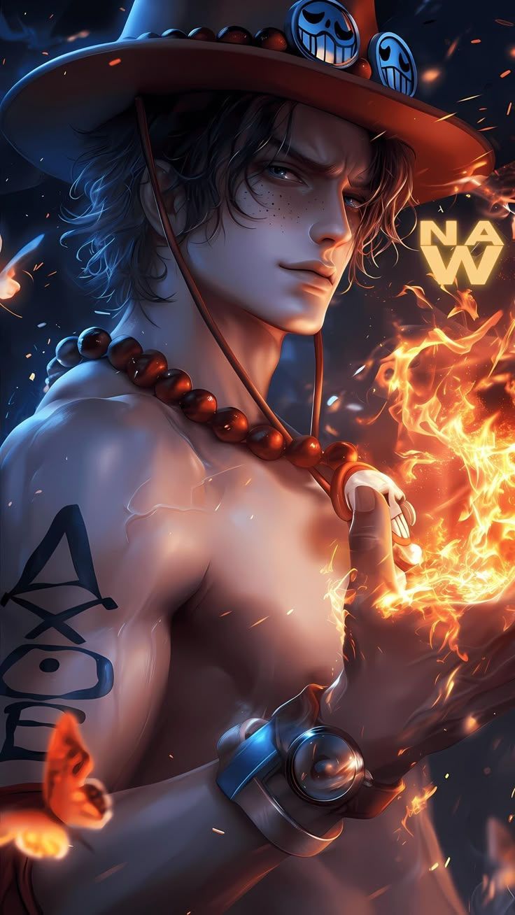 736x1308 Ace ¤ne piece 4k wallpaper Ai generated realistic image #anime