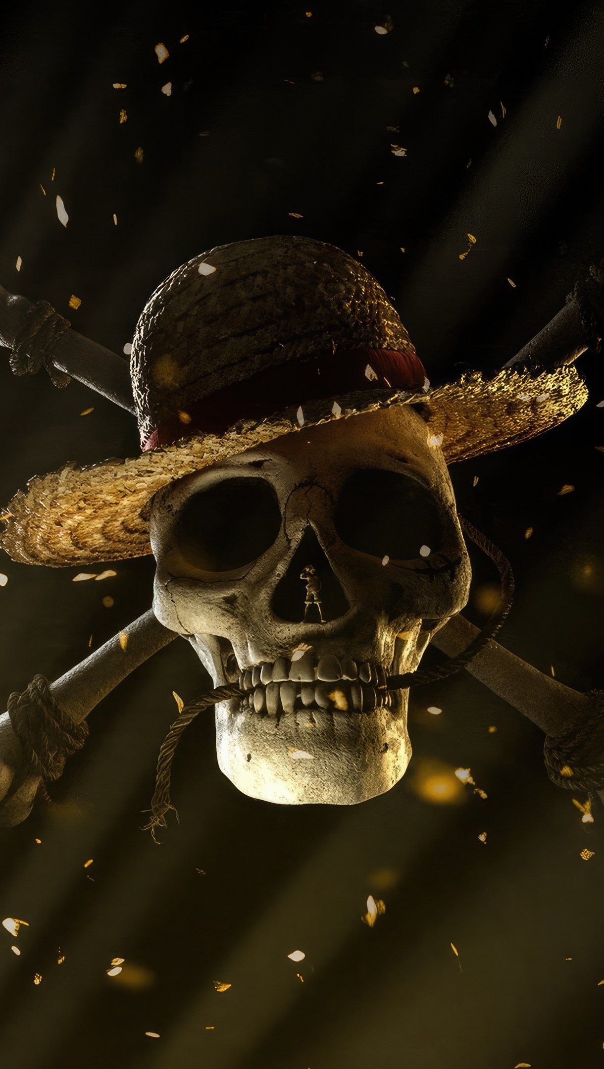 1220x2159 One Piece Logo 3D Wallpaper 4K for iPhone and Mobile Phone