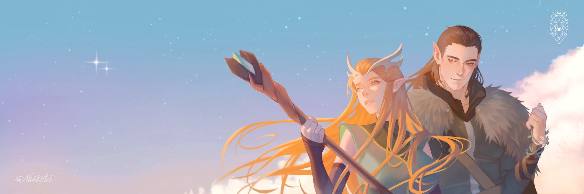 1920x640 Niahti'ildan & Keyleth Fanart