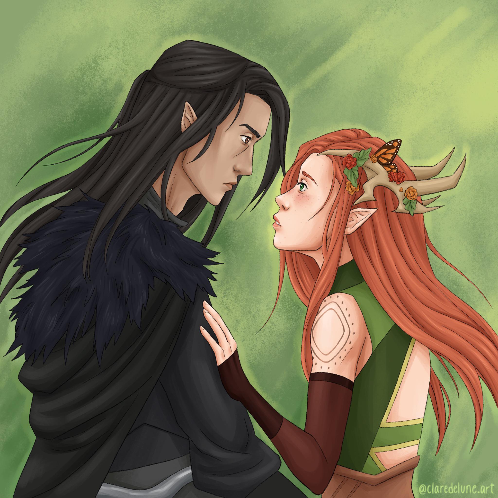 2048x2048 No Spoilers Vax and Keyleth fan art