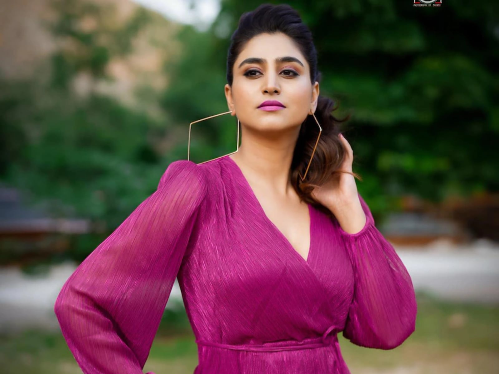 1600x1200 Varshini Sounderajan Stuns In a Purple Mini Dress, Fans React