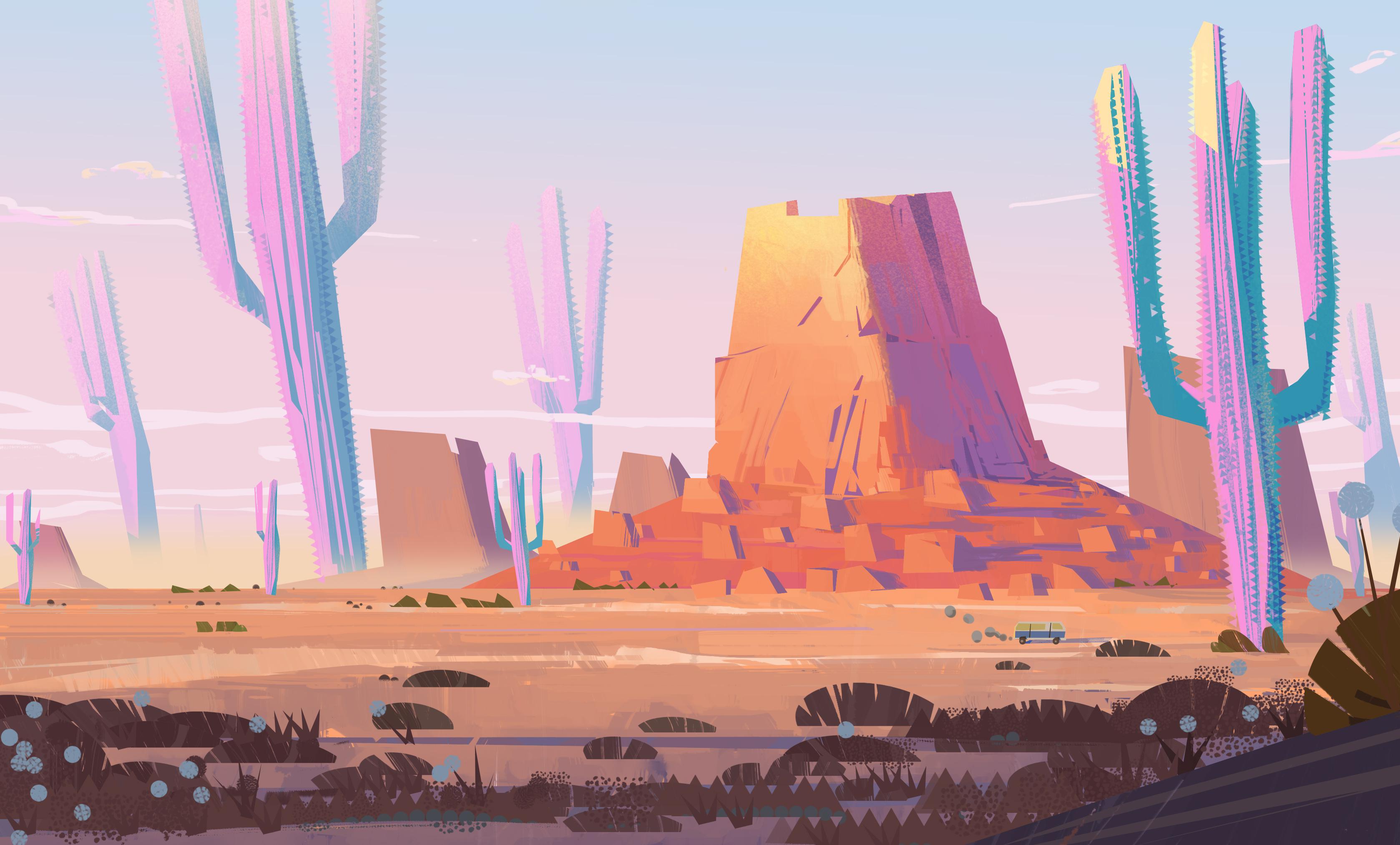 3357x2027 Download Artistic Desert HD Wallpaperx2027