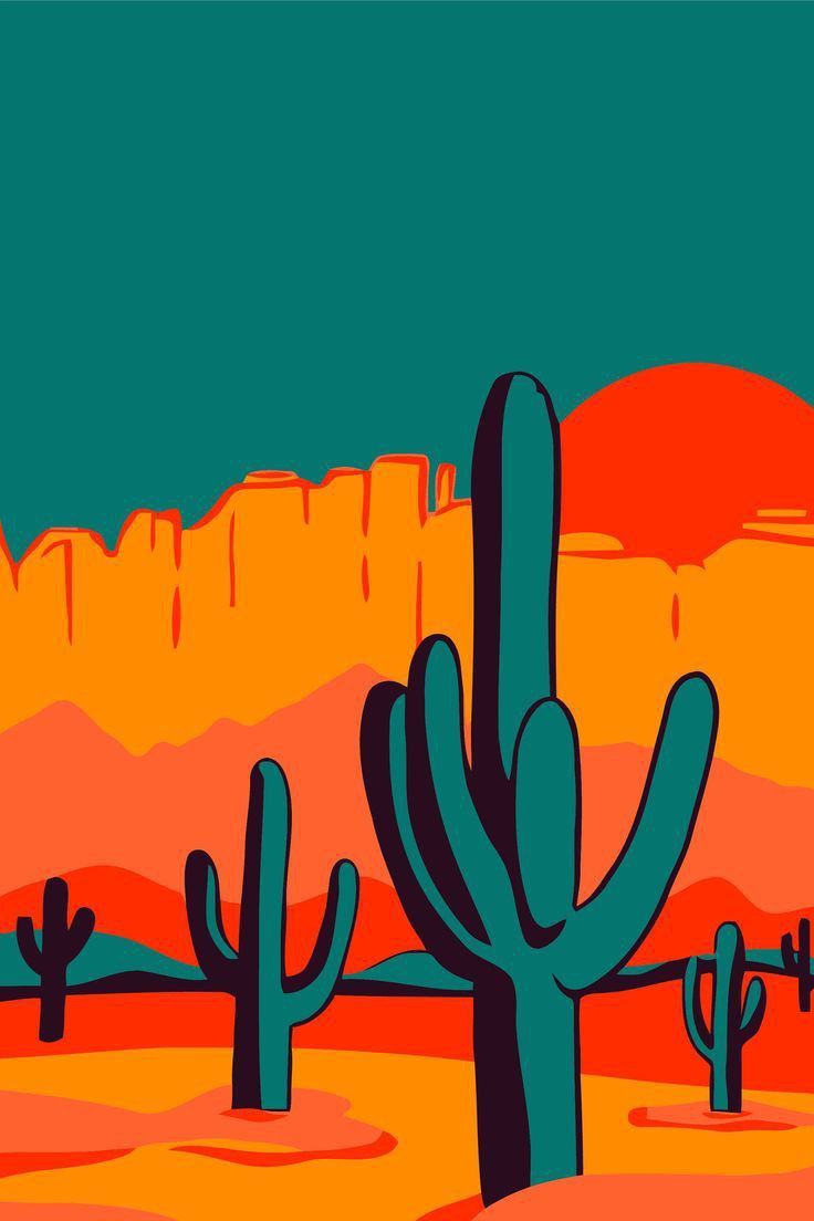 736x1104 Desert Scene Canvas Art. Image pop art, Posca art, Surreale kunst