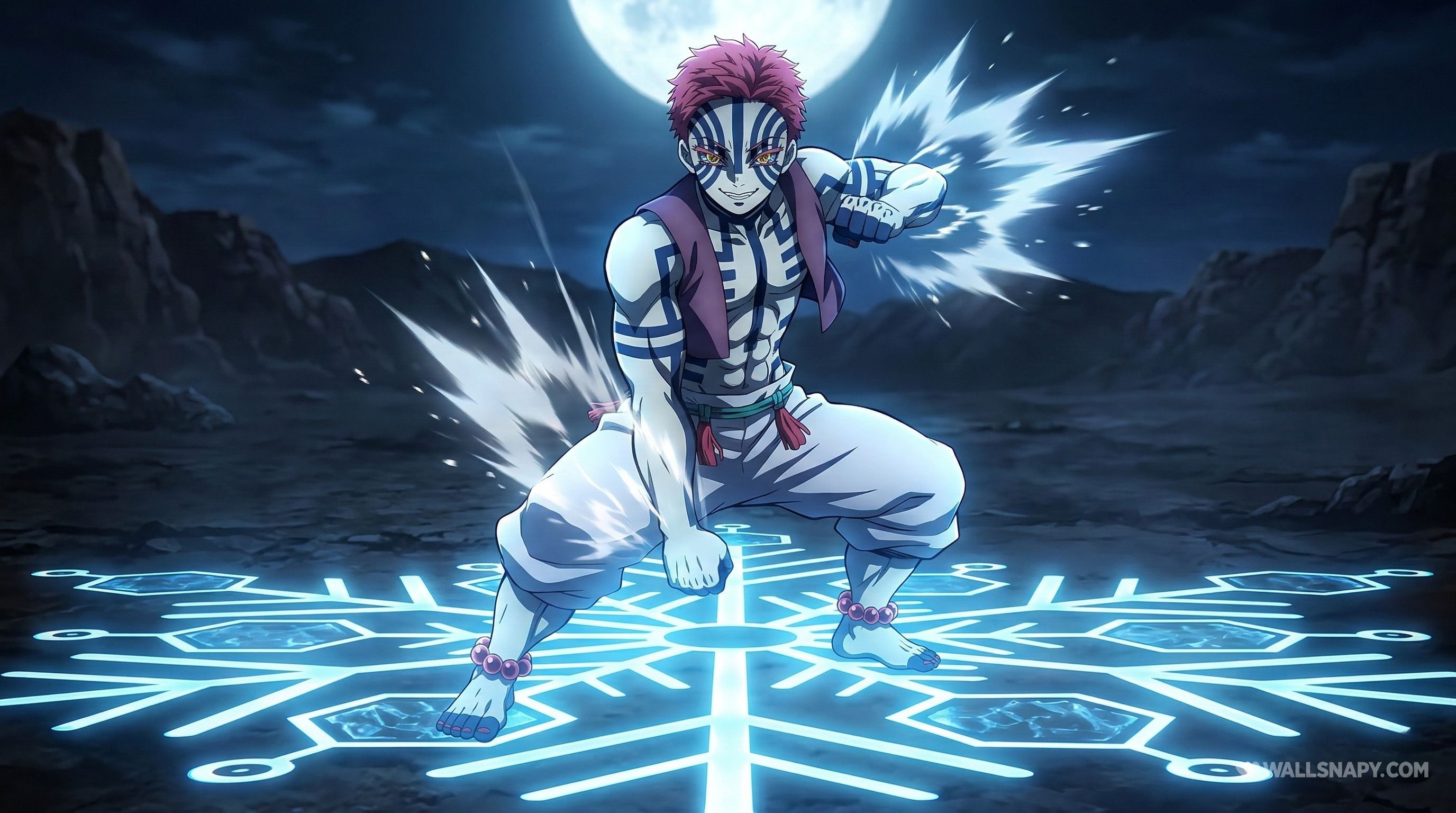 2752x1536 Akaza wallpaper 4k demon slayer anime