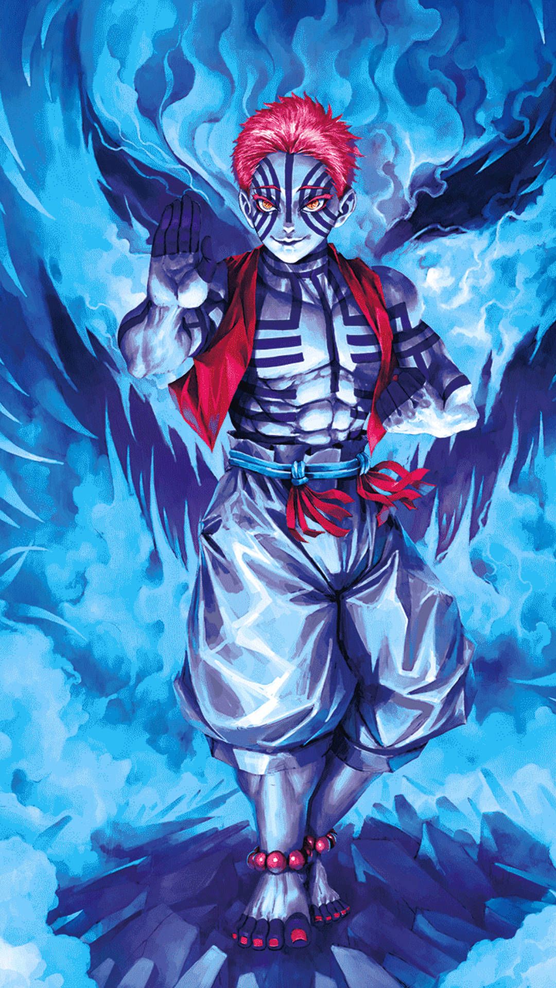 1080x1920 Demon Slayer Akaza Muzan Demon King Wallpaper