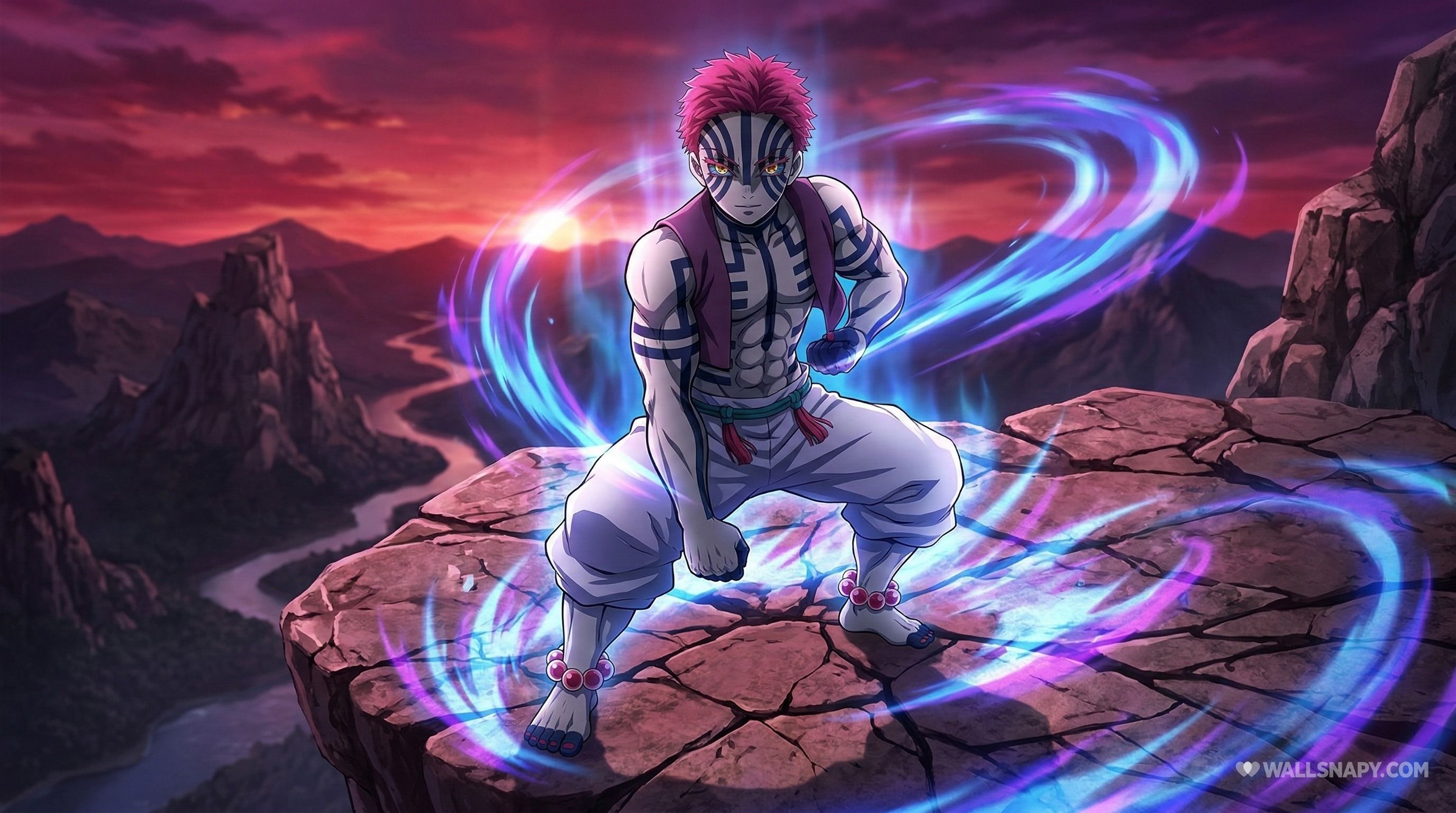 2752x1536 Akaza 4k demon slayer wallpaper