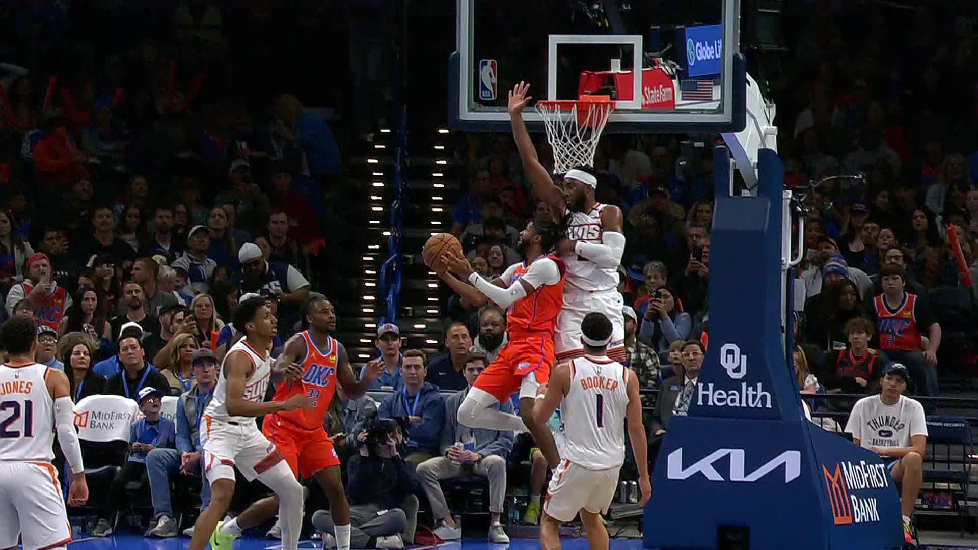 1920x1080 Isaiah Joe converts the crazy, circus layup and draws the foul