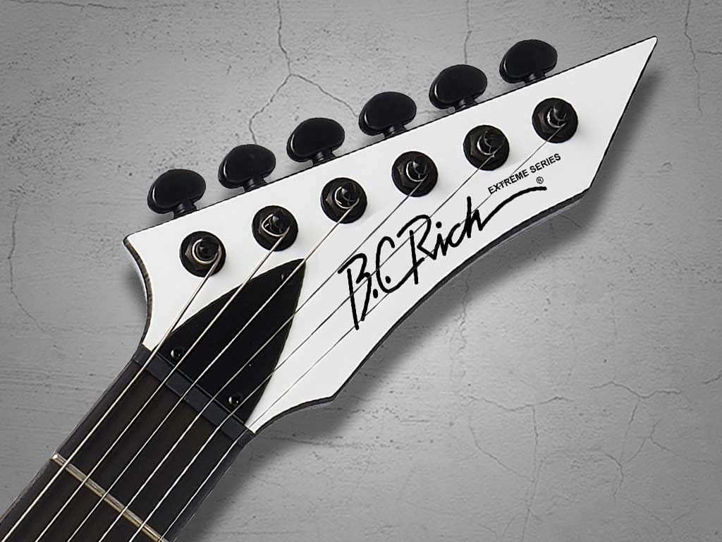 1024x768 BC Rich Waterslide Headstock Decals. Six String Stickers