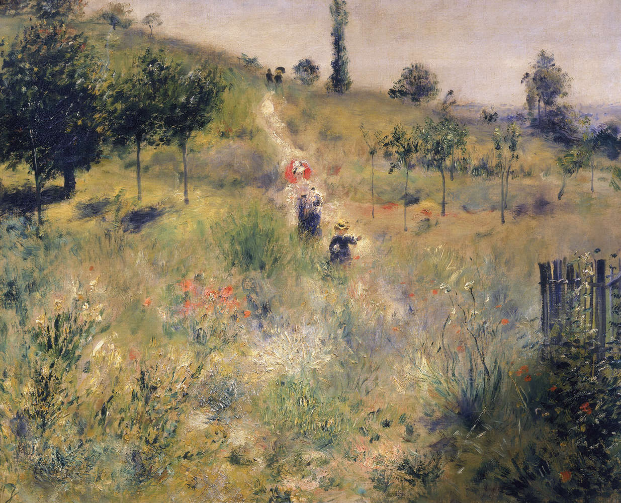 1235x1000 Photo wallpaper Rising path through tall grass Auguste Renoir