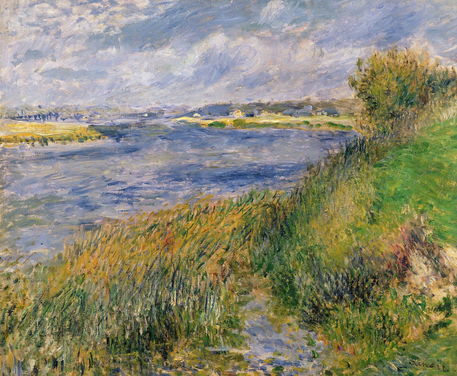 1520x1250 Photo wallpaper 'The banks of the Seine in Champrosay' by Pierre Auguste Renoir