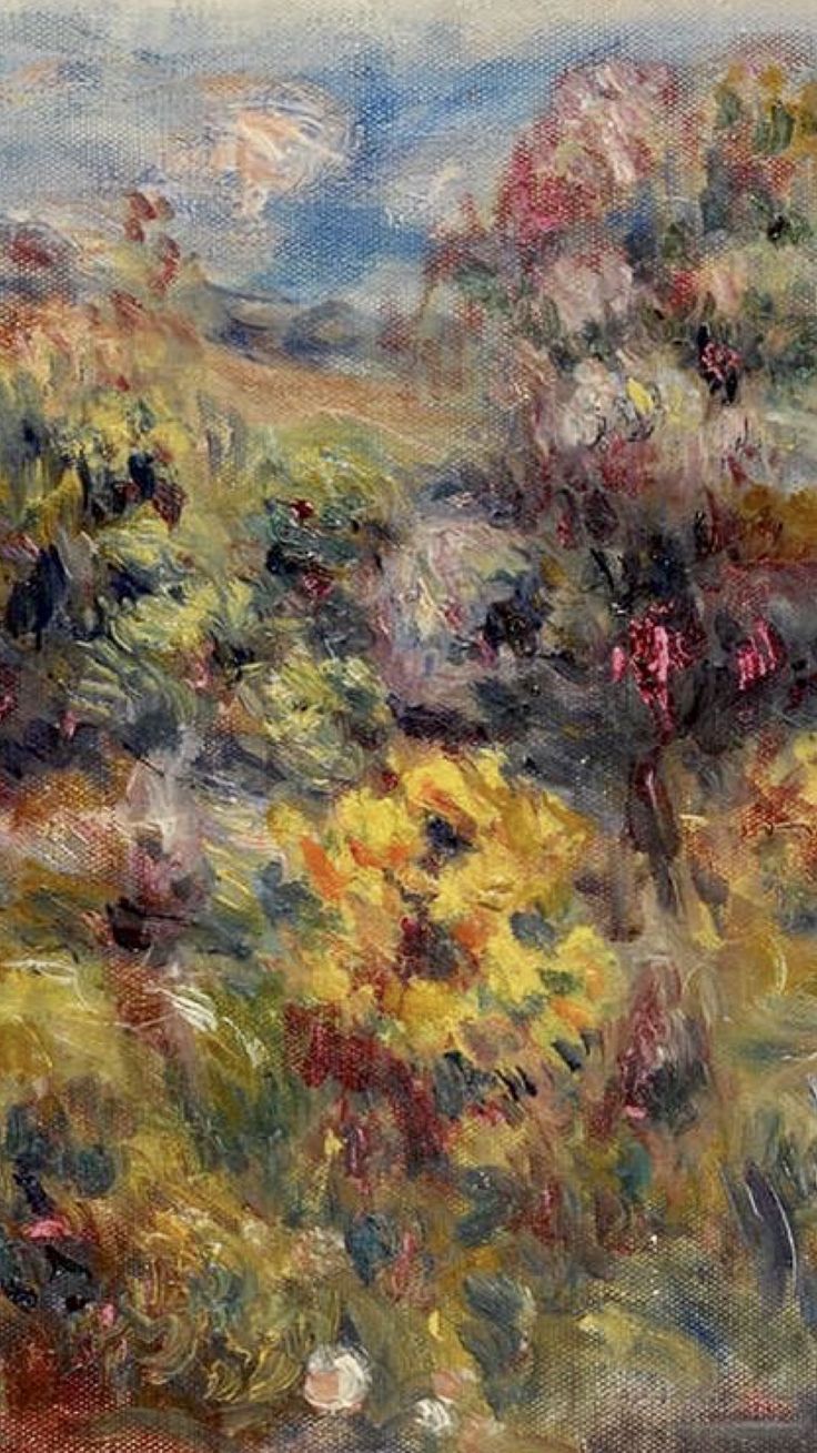 736x1309 PIERRE AUGUSTE RENOIR: PAYSAGE DU MID (1915)Detail