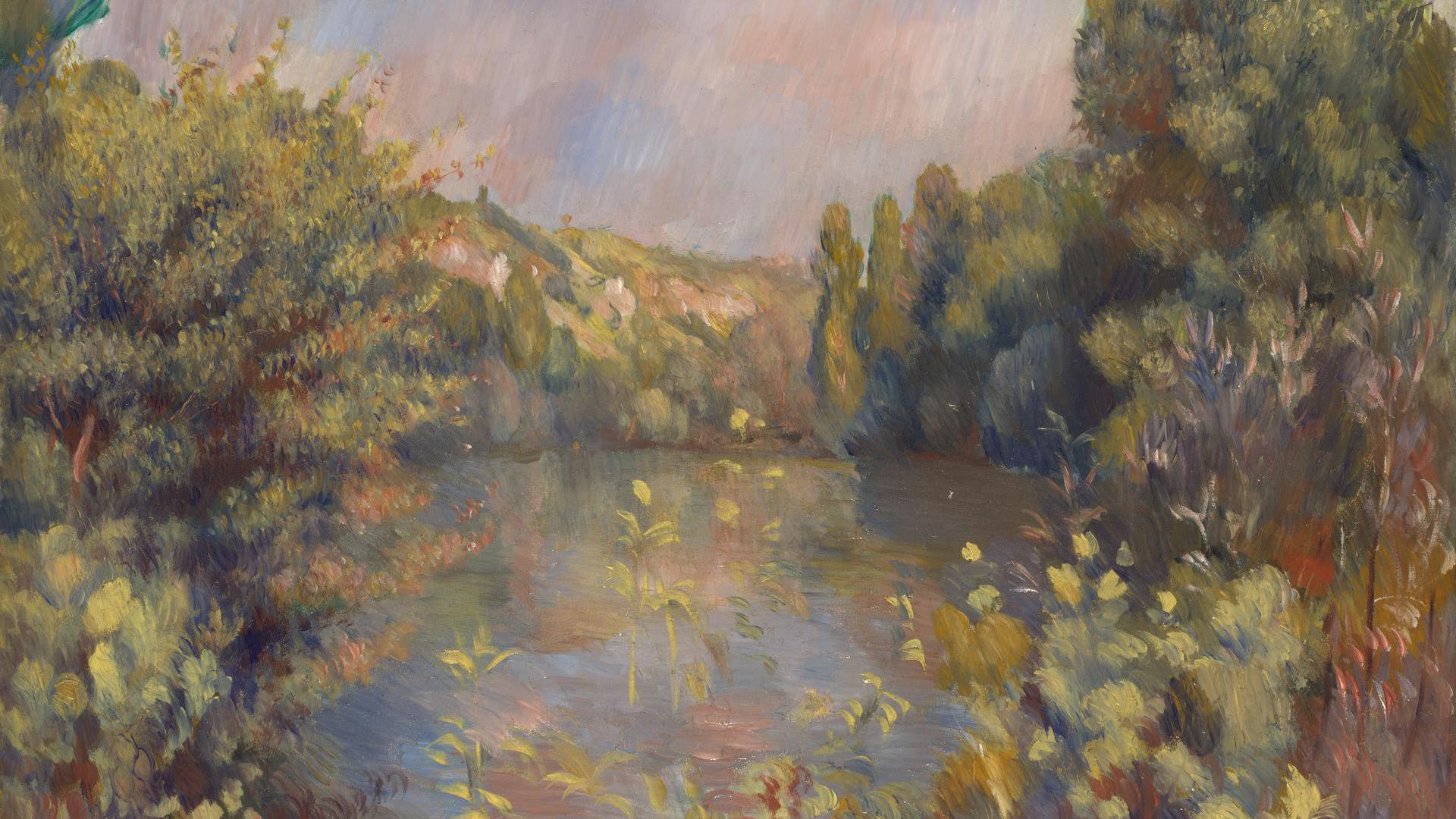 1920x1080 Pierre Auguste Renoir. Lakeside Landscape. NG6528. National Gallery, London