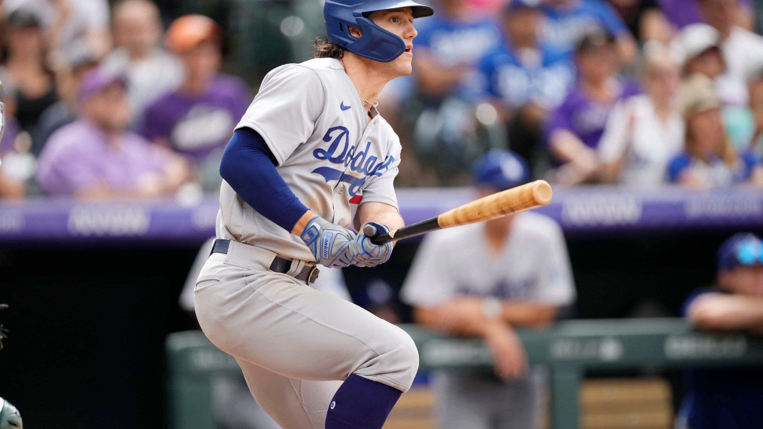 2560x1440 Outman Homers In First MLB At Bat, Dodgers Top Rockies 7 3