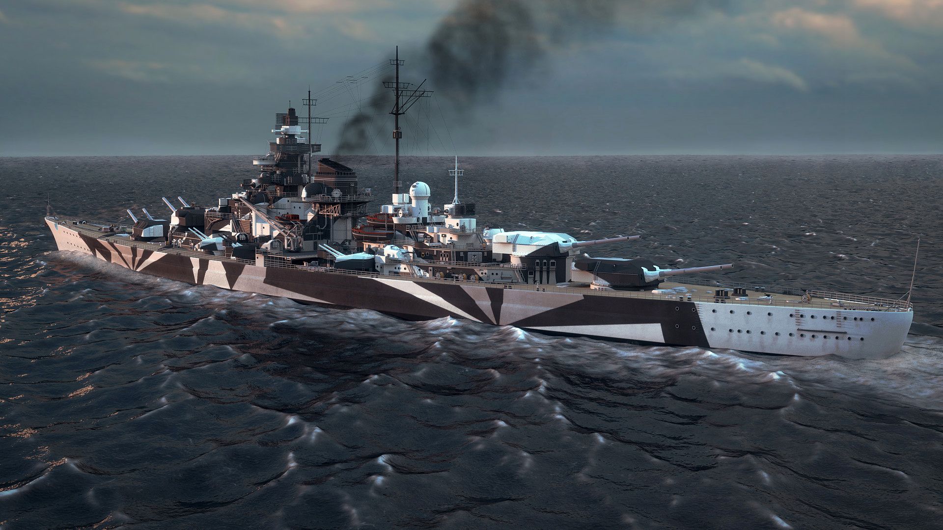 1920x1080 German Battleship Tirpitz: Mighty Battleship in HD Wallpaper Gloryx1080