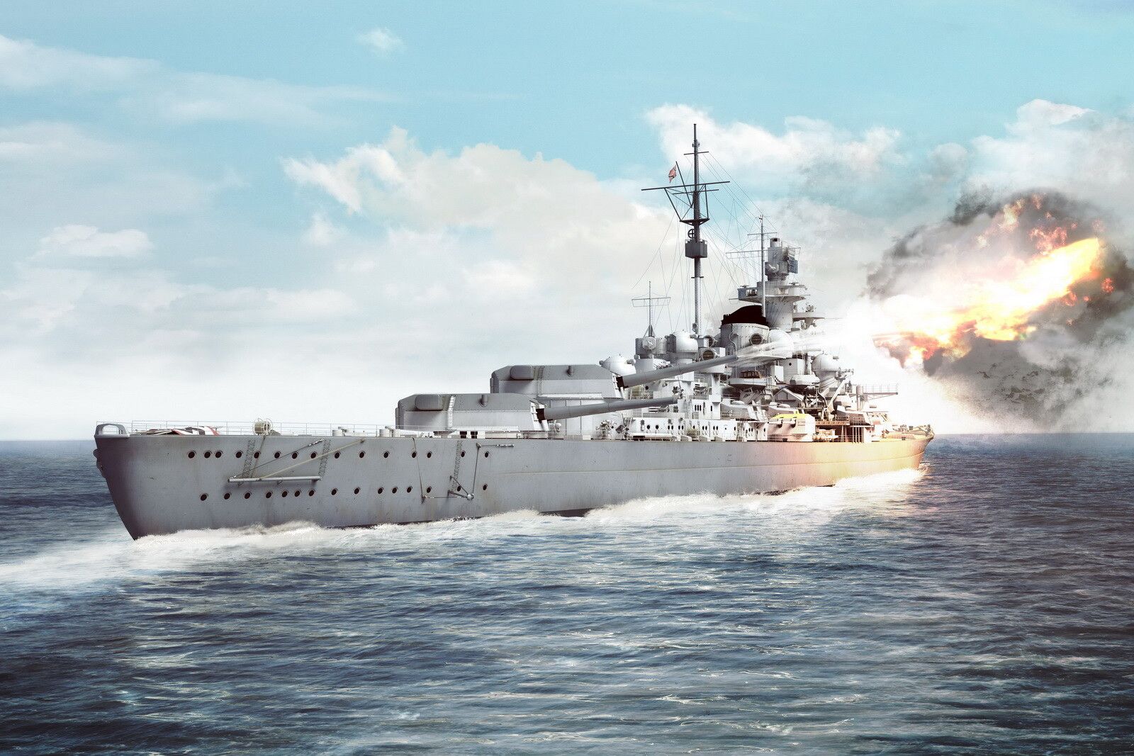 1600x1067 German battleship Tirpitz