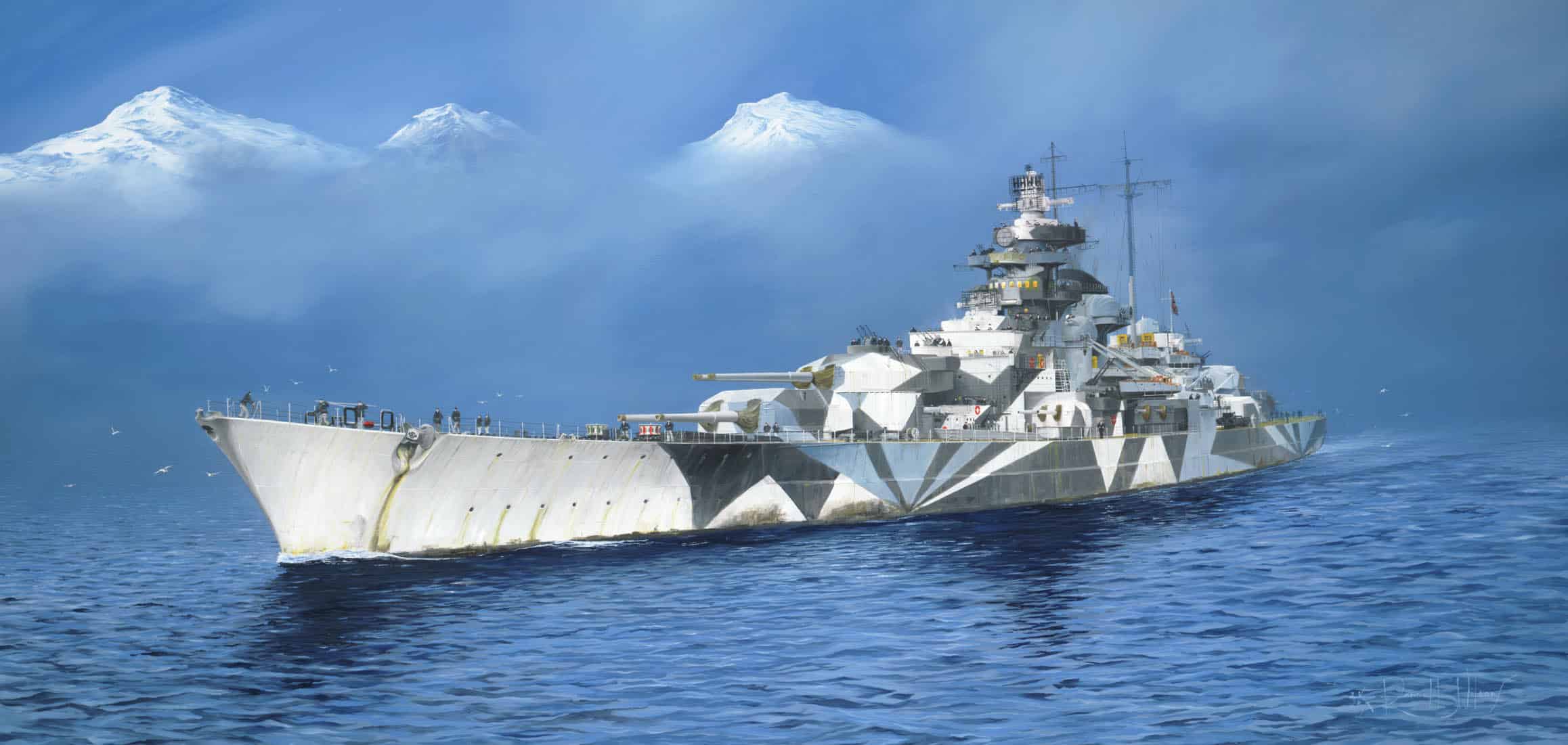 2316x1101 Trumpeter 1:200 German Tirpitz Battleship