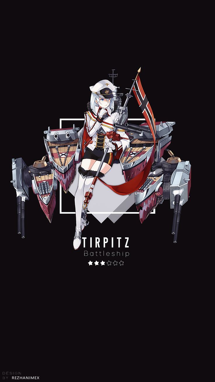 736x1307 Tirpitz. Wallpaper Android ( Azur Lane )