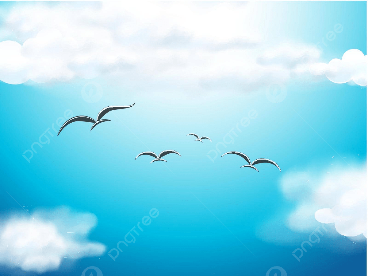 1200x898 Birds Flying In The Blue Sky Nature Fluffy Graphic Vector, Nature, Fluffy, Graphic Illustration Background And Wallpaper For Free Download