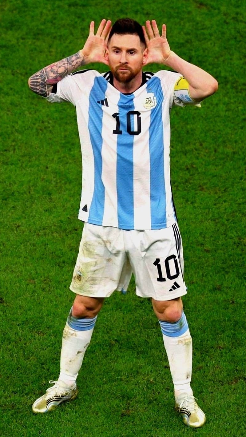 800x1421 Messi, Celebration, sports, footballer, argentina, HD phone wallpaper