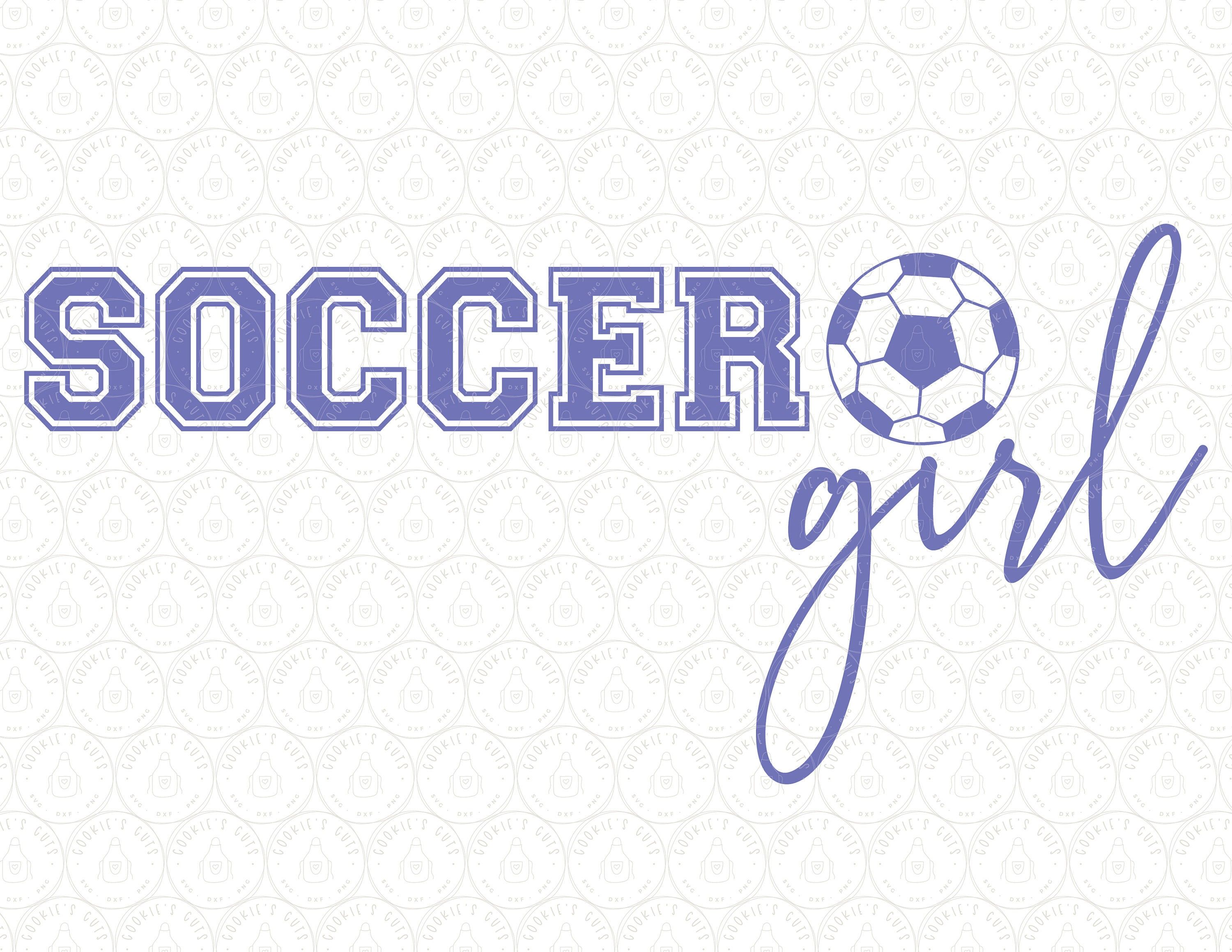 3000x2318 Soccer Girl SVG PNG DXF, Gift for Girls Who Love Soccer, Sports Team Player Shirt Athletic Design Cut File for Cricut® Silhouette Eps Jpg Ai