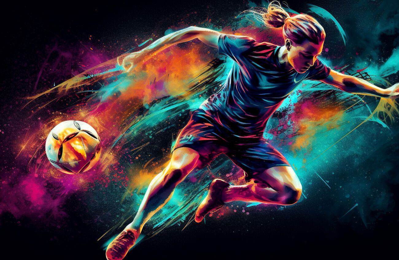 1300x848 Poster Soccer girl
