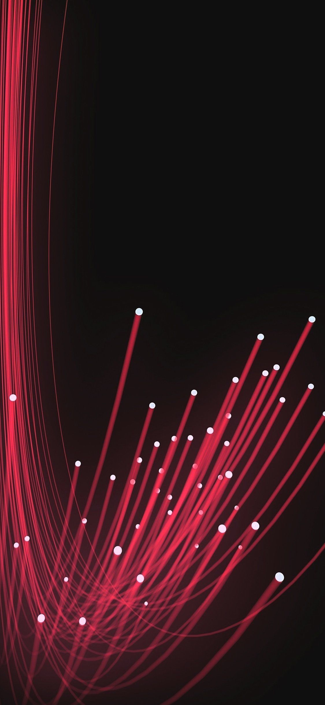 1125x2436 Xray Red Lines Curve Pattern Dark iPhone Wallpaper