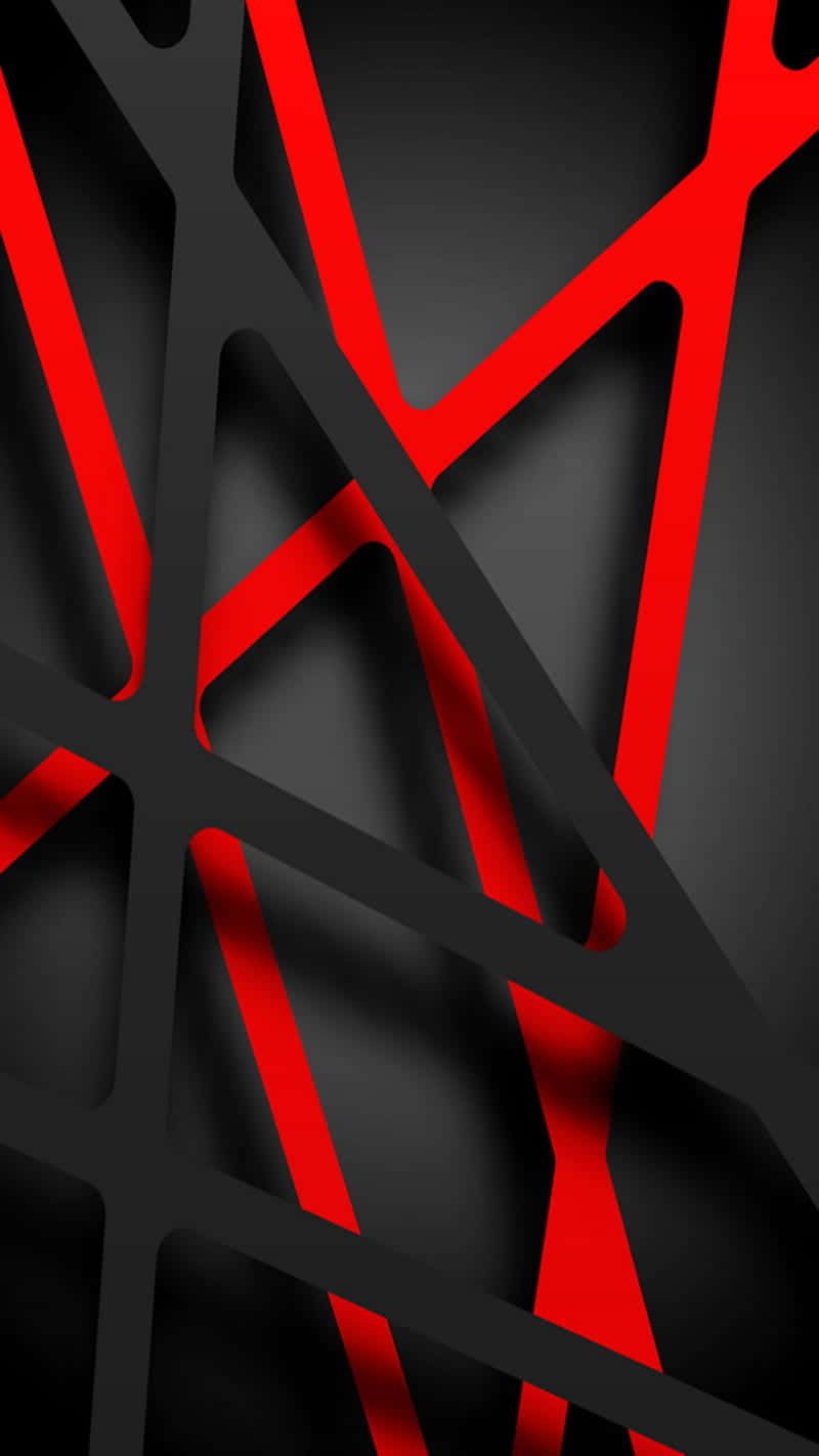 800x1422 Download a black and red abstract background with lines Wallpaper