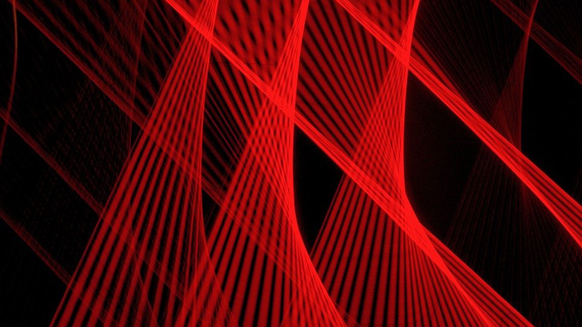 1920x1080 Red Lines Wavy Black Background HD Red And Black Aesthetic Wallpaper