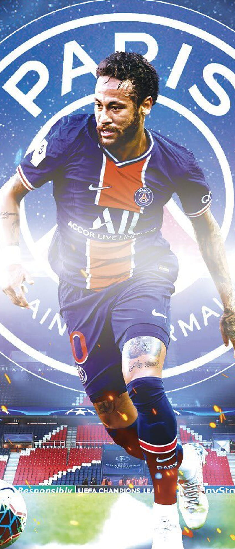 800x1867 HD neymar champions league wallpaper