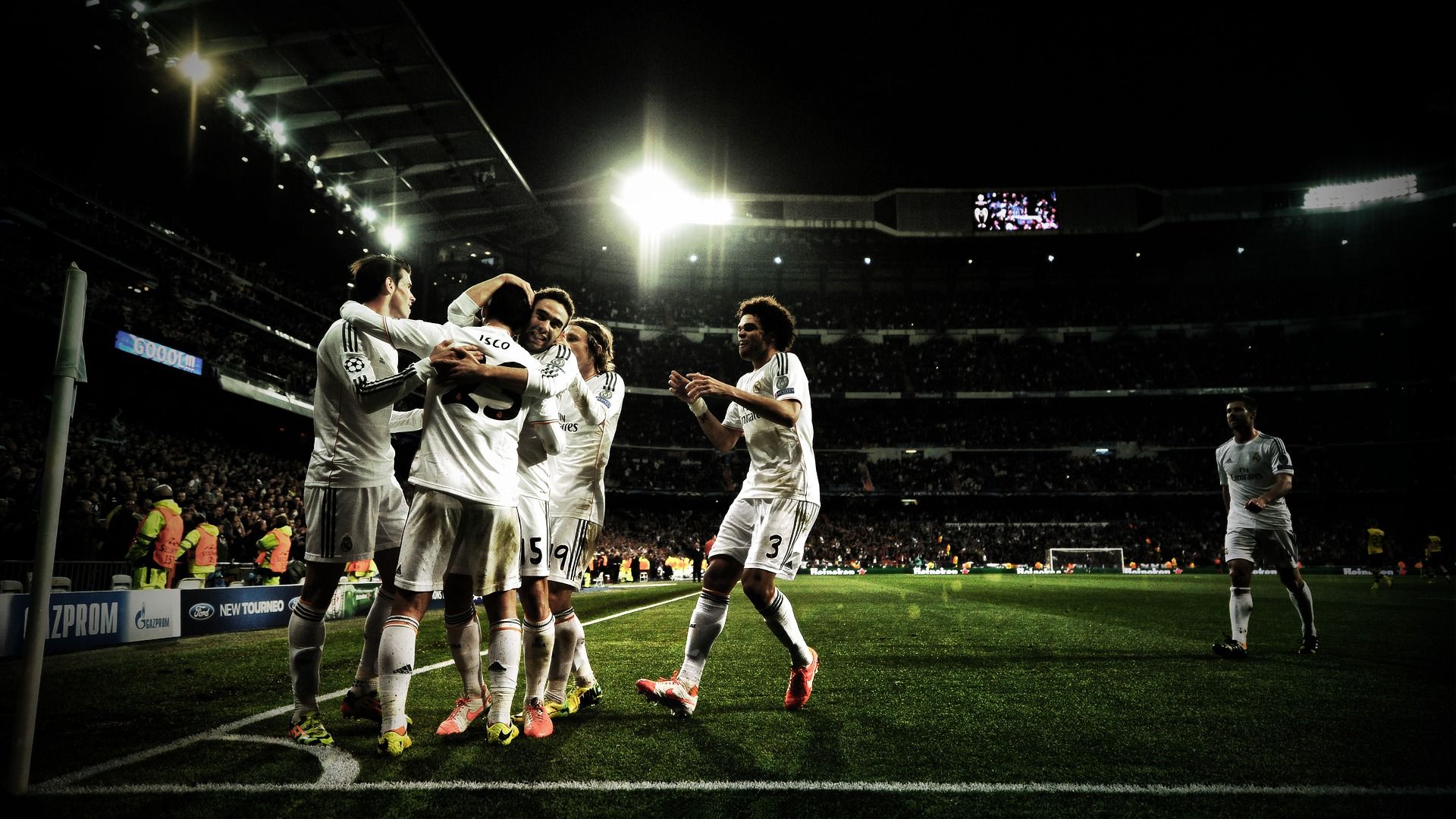 1920x1080 Wallpaper wallpaper, stadium, football, Santiago Bernabeu, Sport, Real Madrid CF, players for mobile and desktop, section спорт, resolution 1920x1080