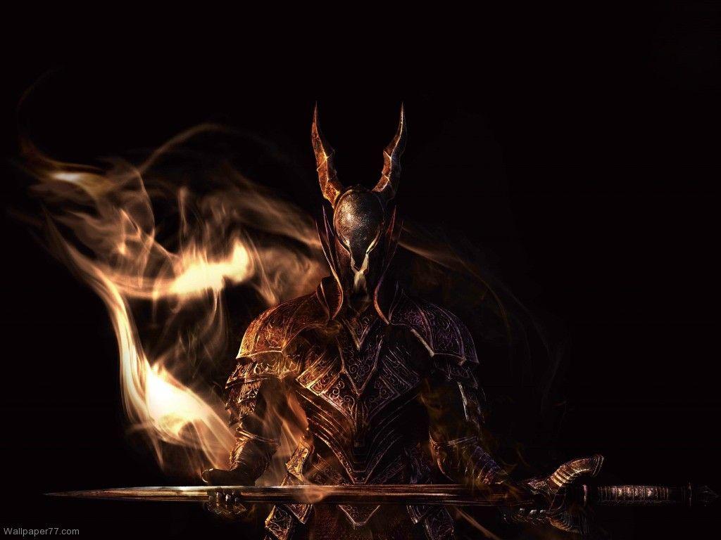 1024x768 Dark Souls Black Knight Wallpaper