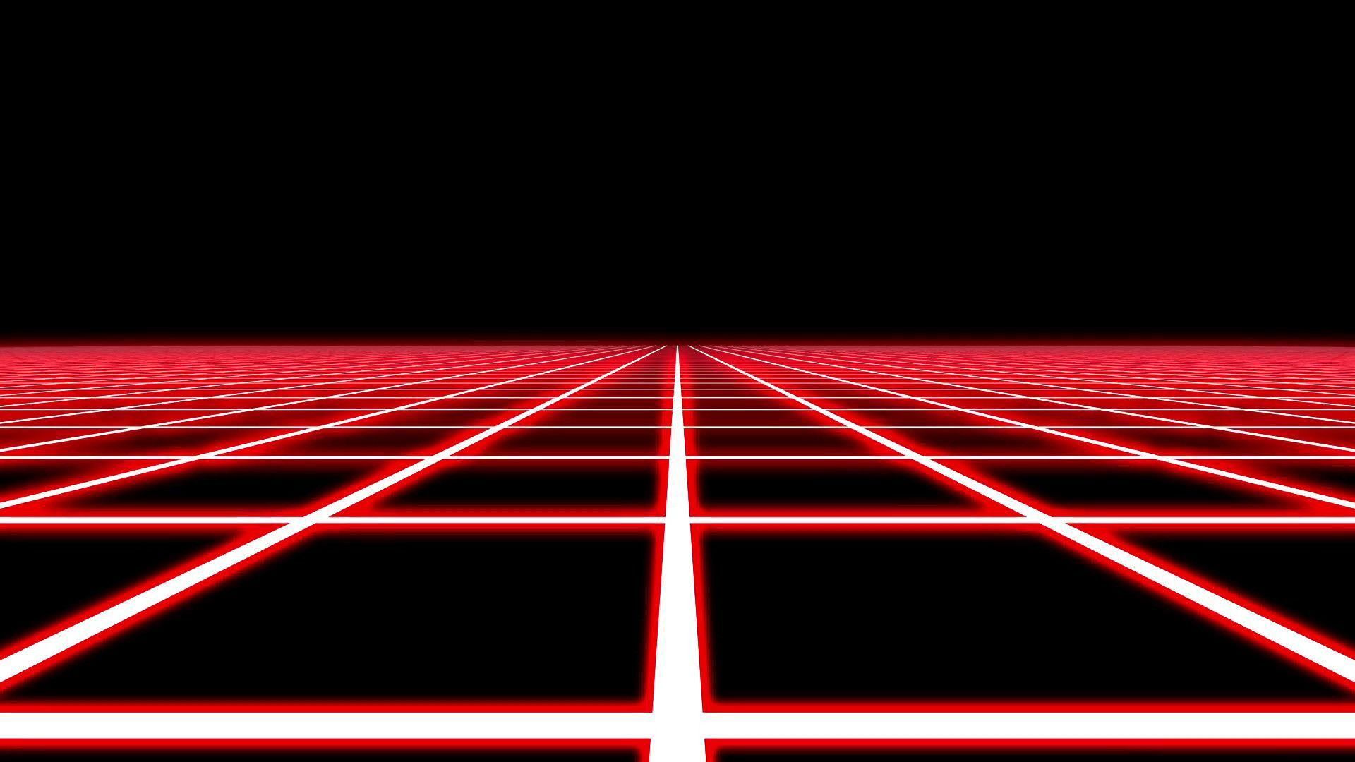 1920x1080 Red Black Lines Cubes Black Background HD Red And Black Aesthetic Wallpaper