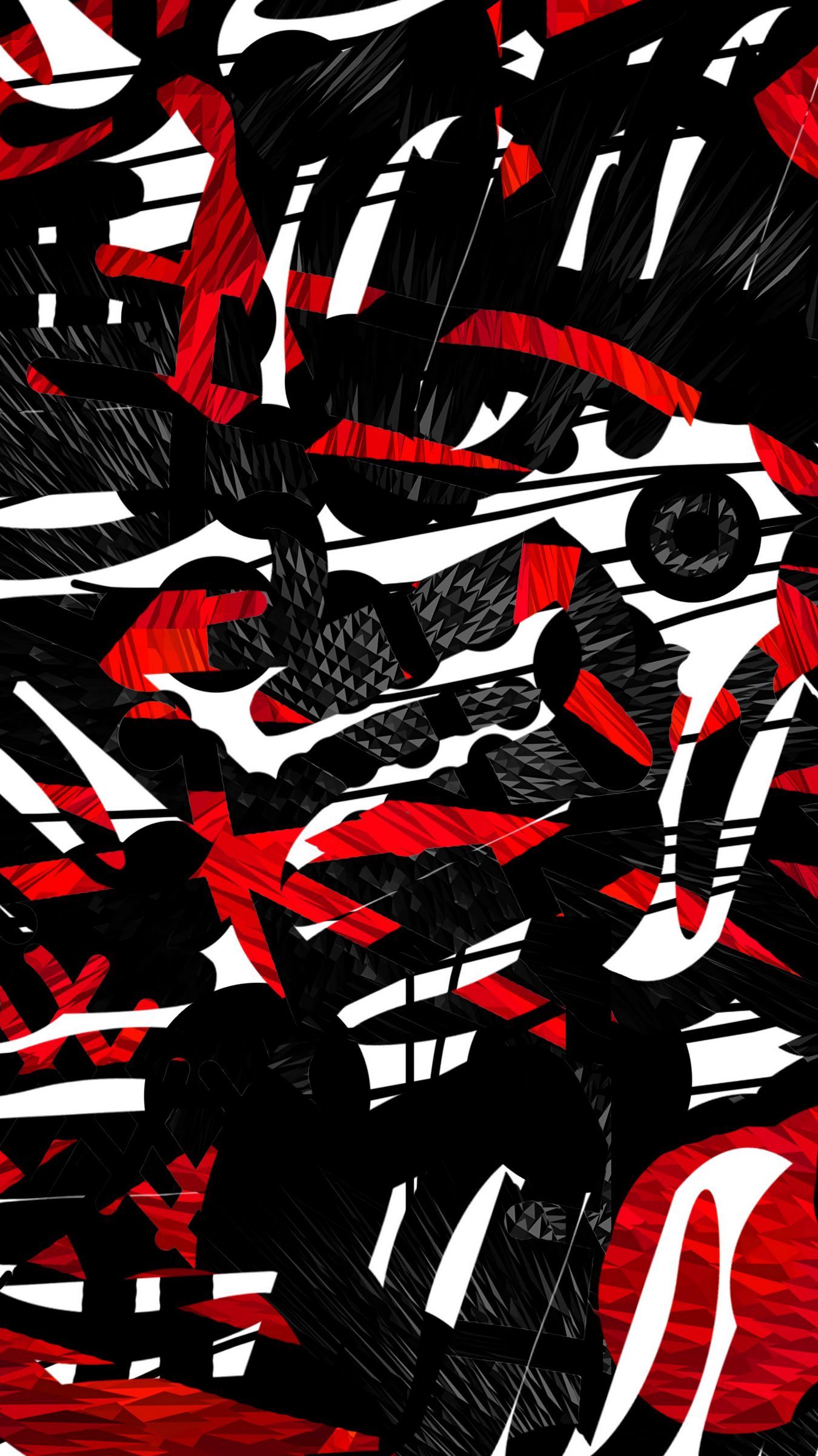 1350x2400 Download wallpaper 1350x2400 shapes, lines, red, black, abstraction iphone 8+/7+/6s+/for parallax HD background