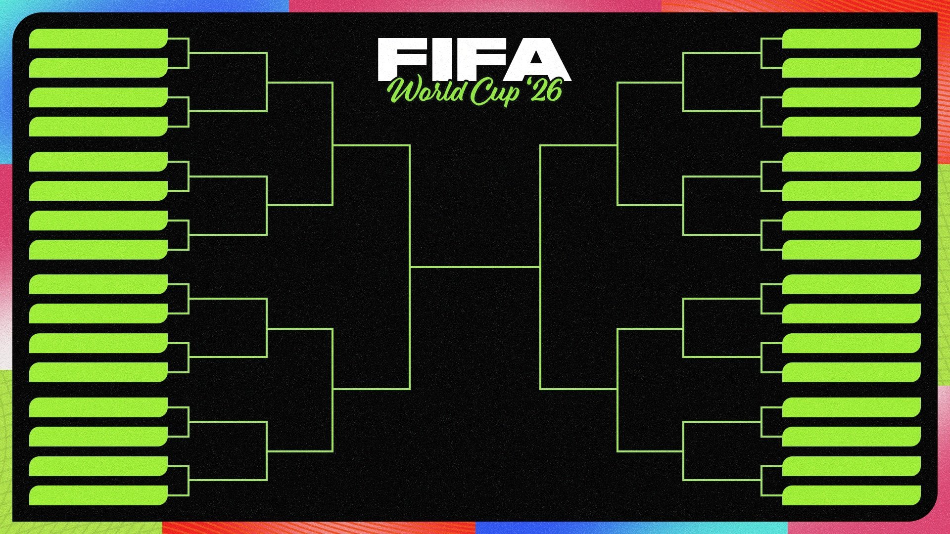 1920x1080 World Cup Bracket 2026 Printable Sheet to Track Your Predictions