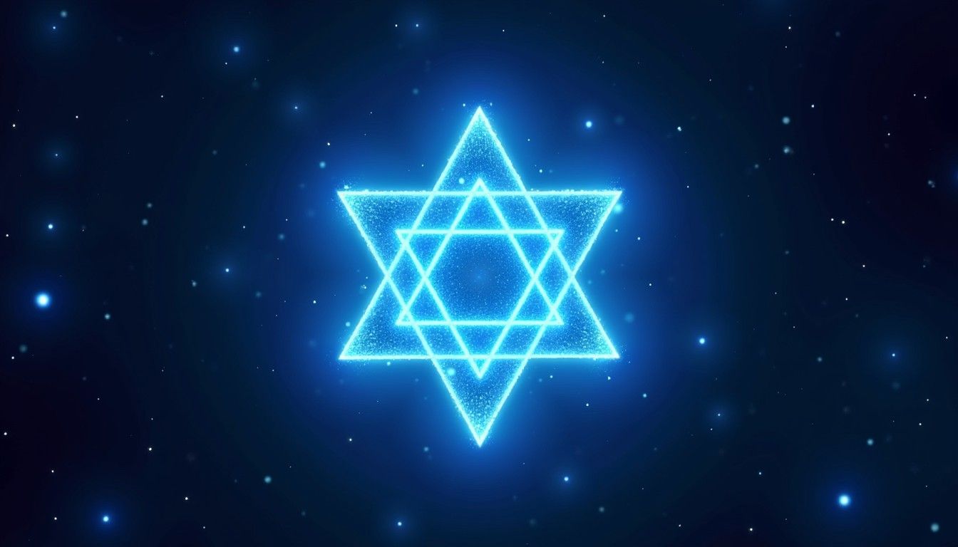 1344x768 Free Cosmic Pixel Star Image, Star, Blue