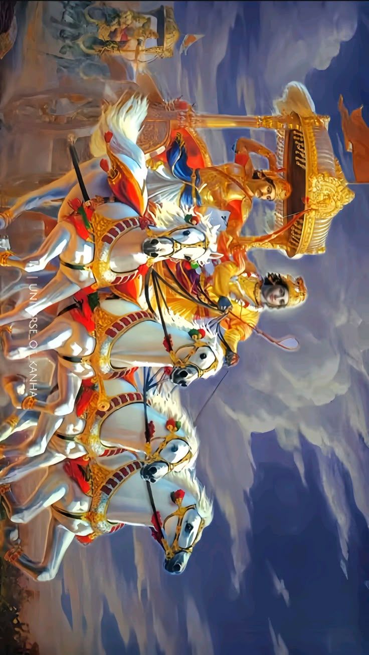 736x1308 krishna Arjuna HD wallpaper