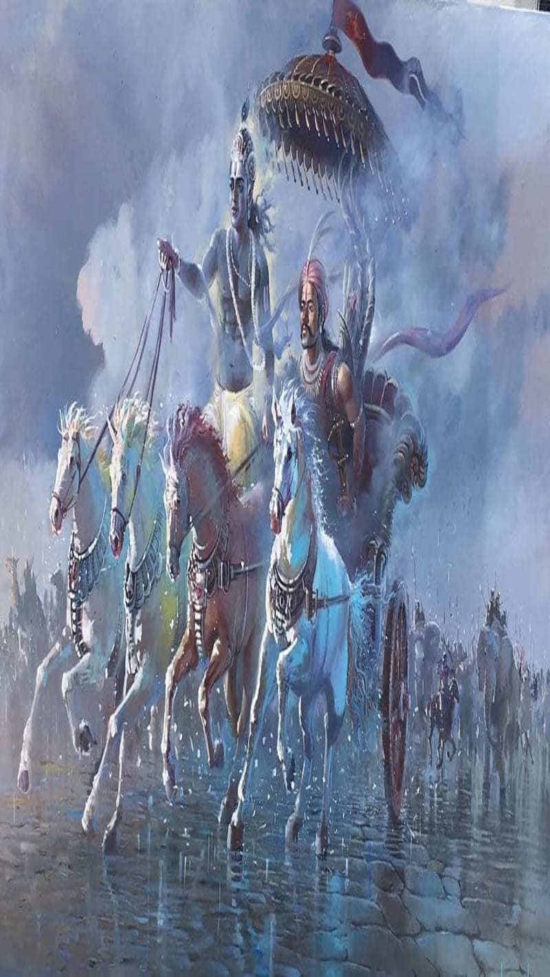 800x1422 Krishna, arjun, govind, kanhaiya, lord krishna, madhav, mahabharat, muralidhar, HD phone wallpaper
