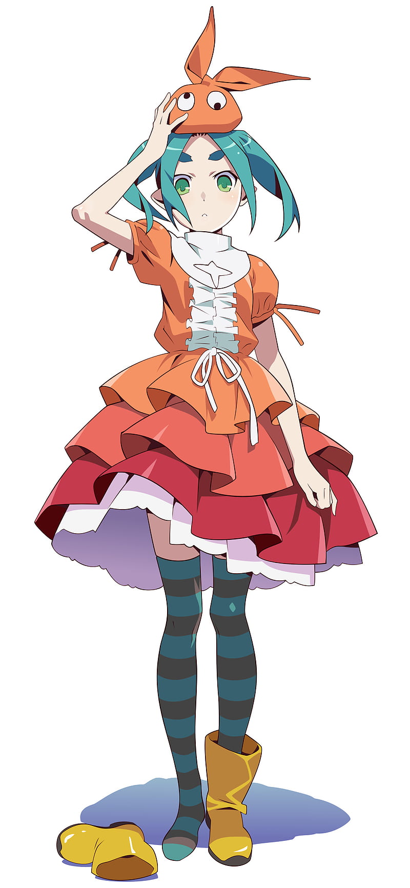 800x1732 Ononoki Yotsugi, monogatari, tsukimonogatari, HD phone wallpaper